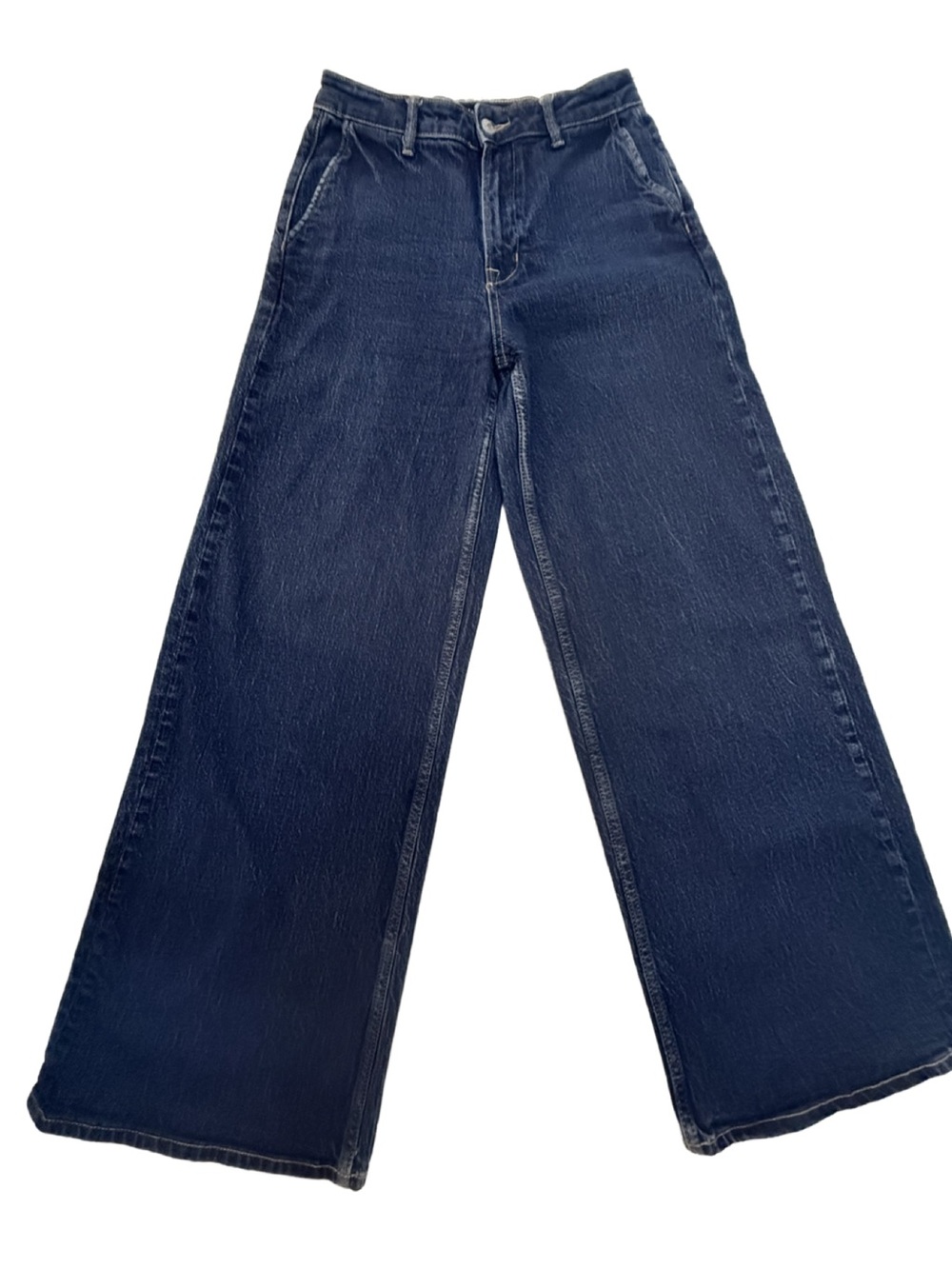 Free Assembly Wide Leg Dark Blue Women's Jeans. 4